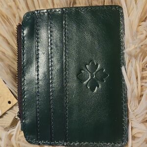 Patricia Nash Cassis ID Case Card Wallet Leather RFID Soft Green NWT